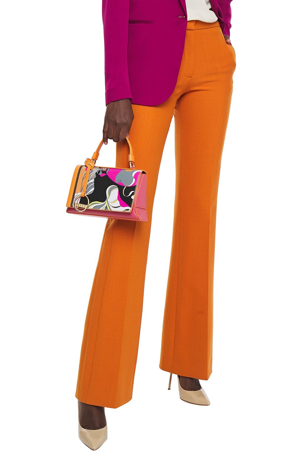 PUCCI Mini Pilot embellished printed leather shoulder bag
