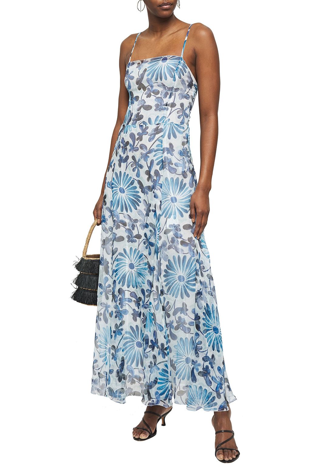 MISSONI Floral-print silk-twill maxi dress