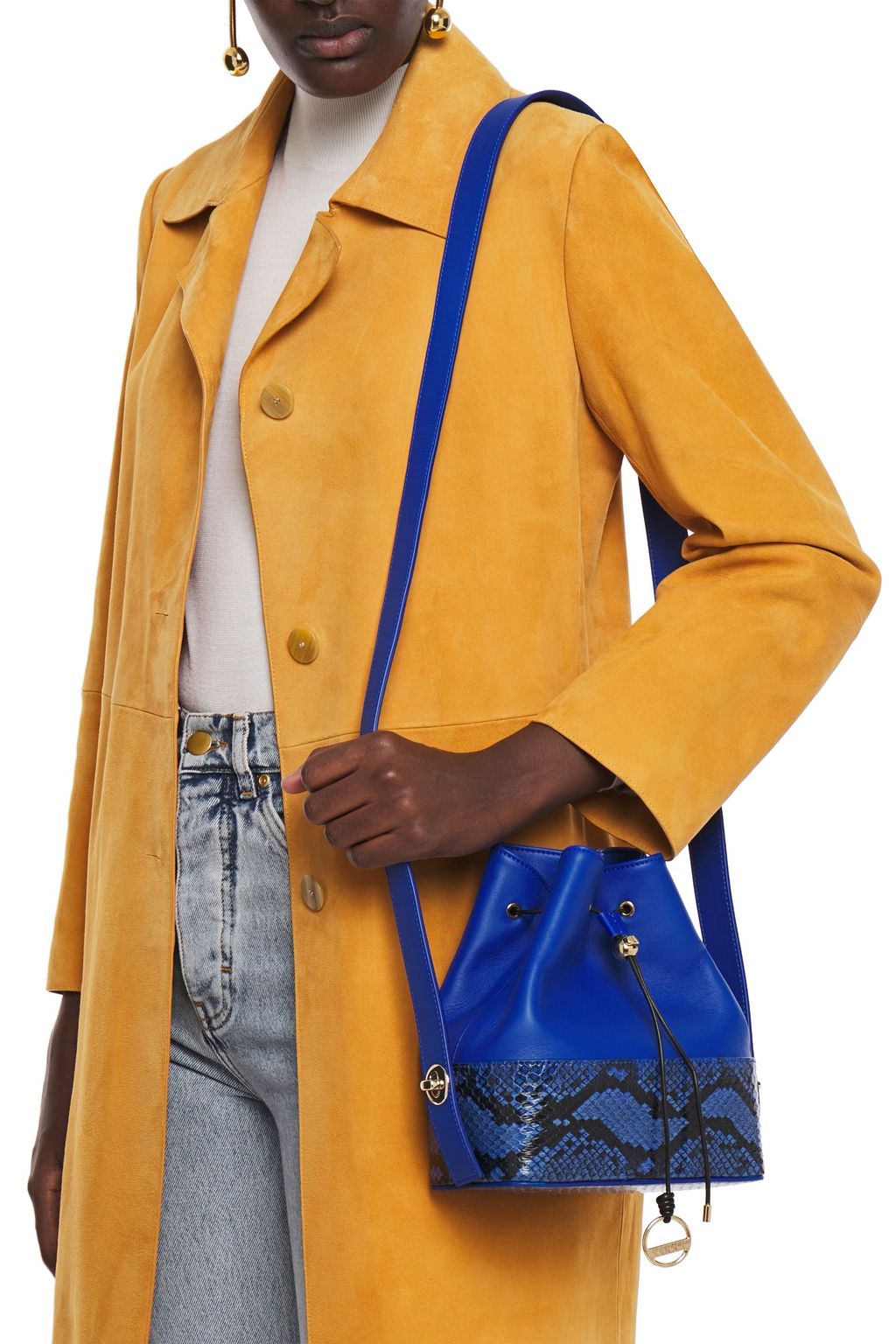 PUCCI Bonita elaphe-paneled leather bucket bag