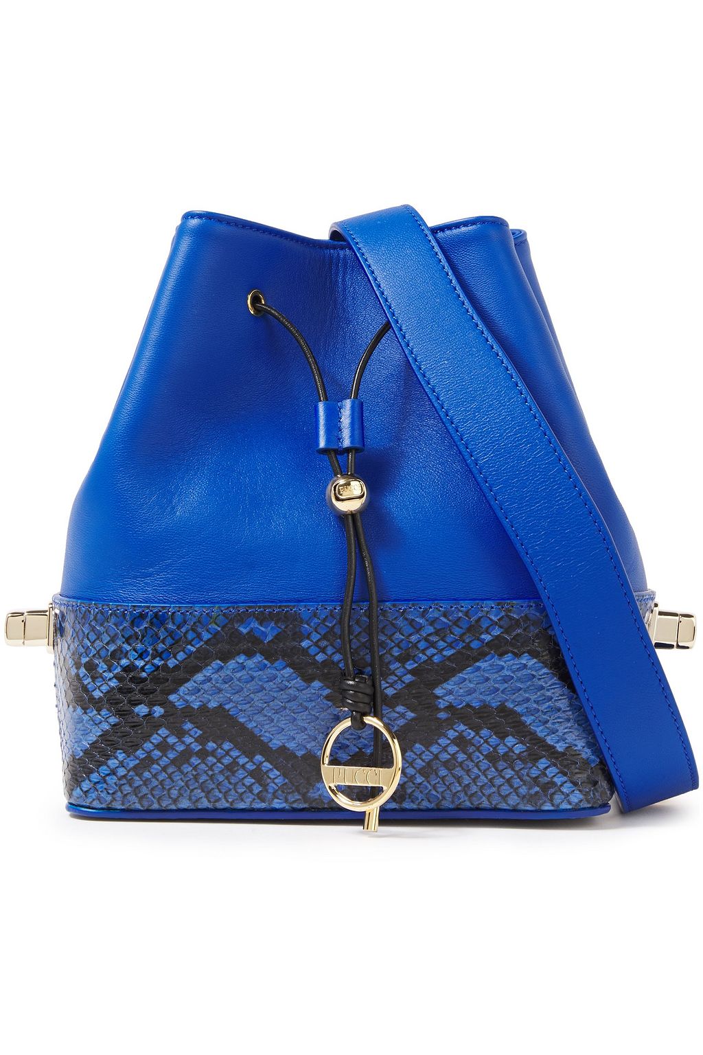 PUCCI Bonita elaphe-paneled leather bucket bag