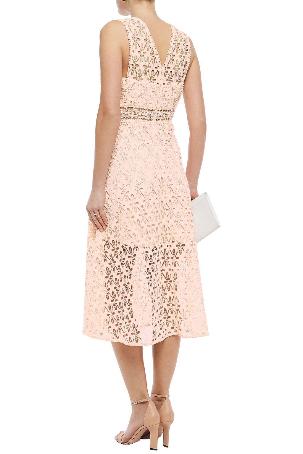 SANDRO Bilali guipure lace midi dress