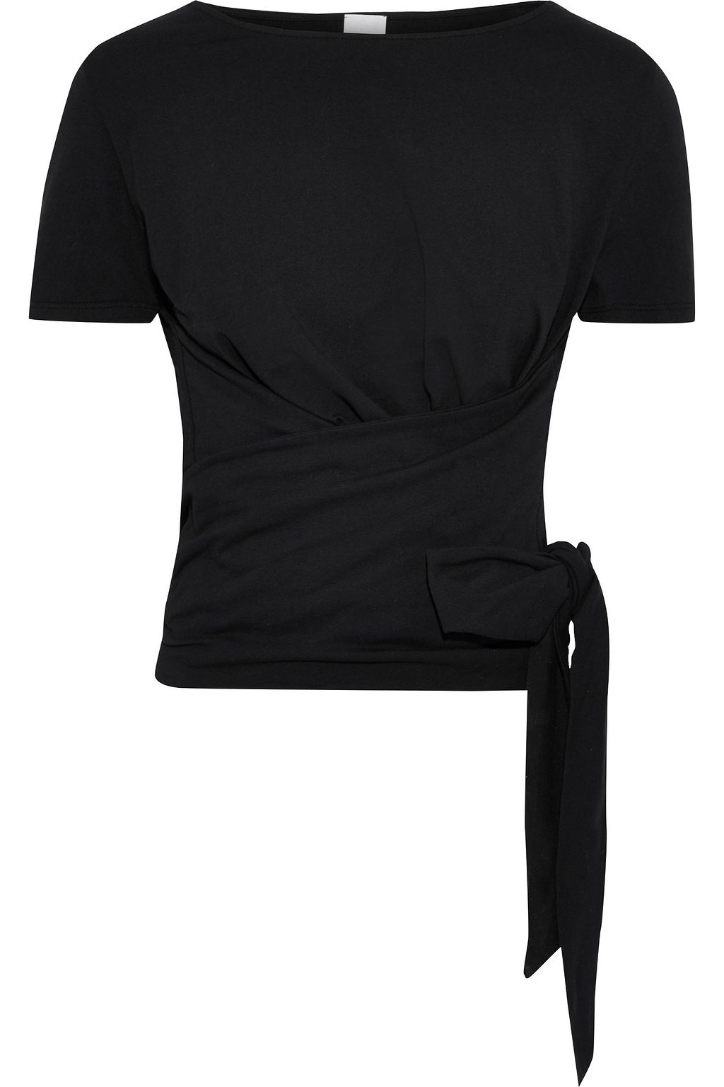 black wrap top short sleeve