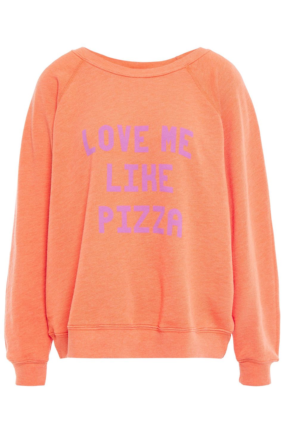 bright orange sweatshirt