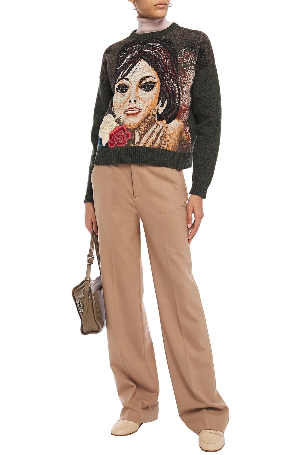 STELLA MCCARTNEY Embroidered wool-jacquard sweater
