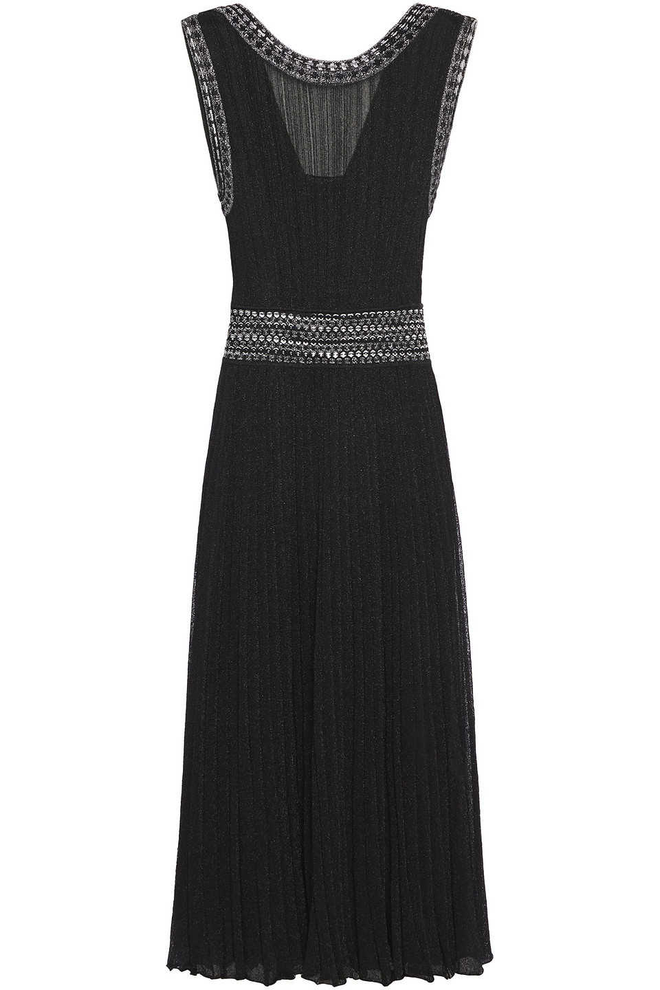 Missoni Woman Metallic Crochet-knit Midi Dress Black Size 48