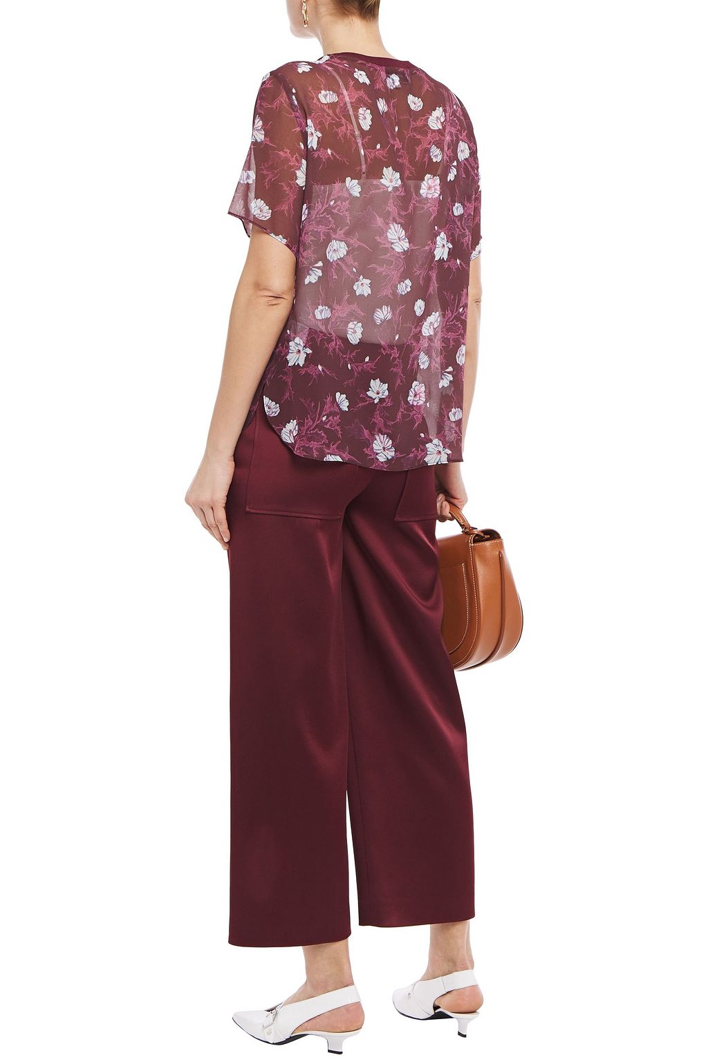 CARVEN Floral-print chiffon top