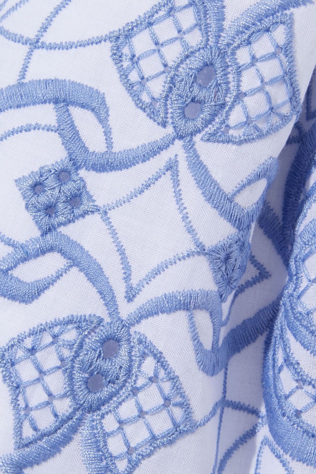 SIMKHAI Tiered broderie anglaise cotton mini dress