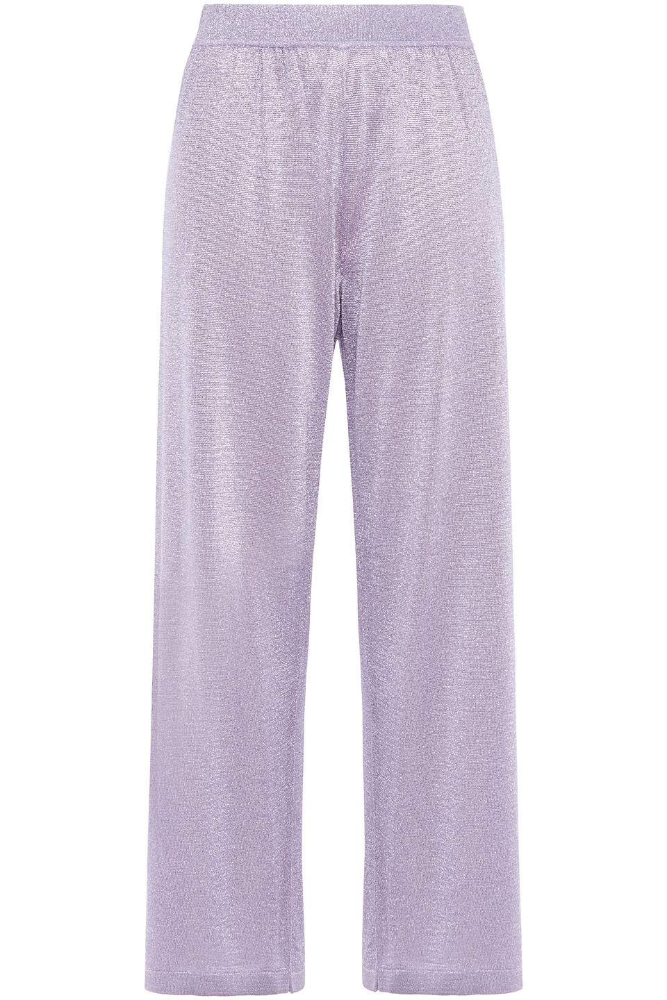 Missoni Woman Metallic Crochet-knit Wide-leg Pants Lilac Size 40