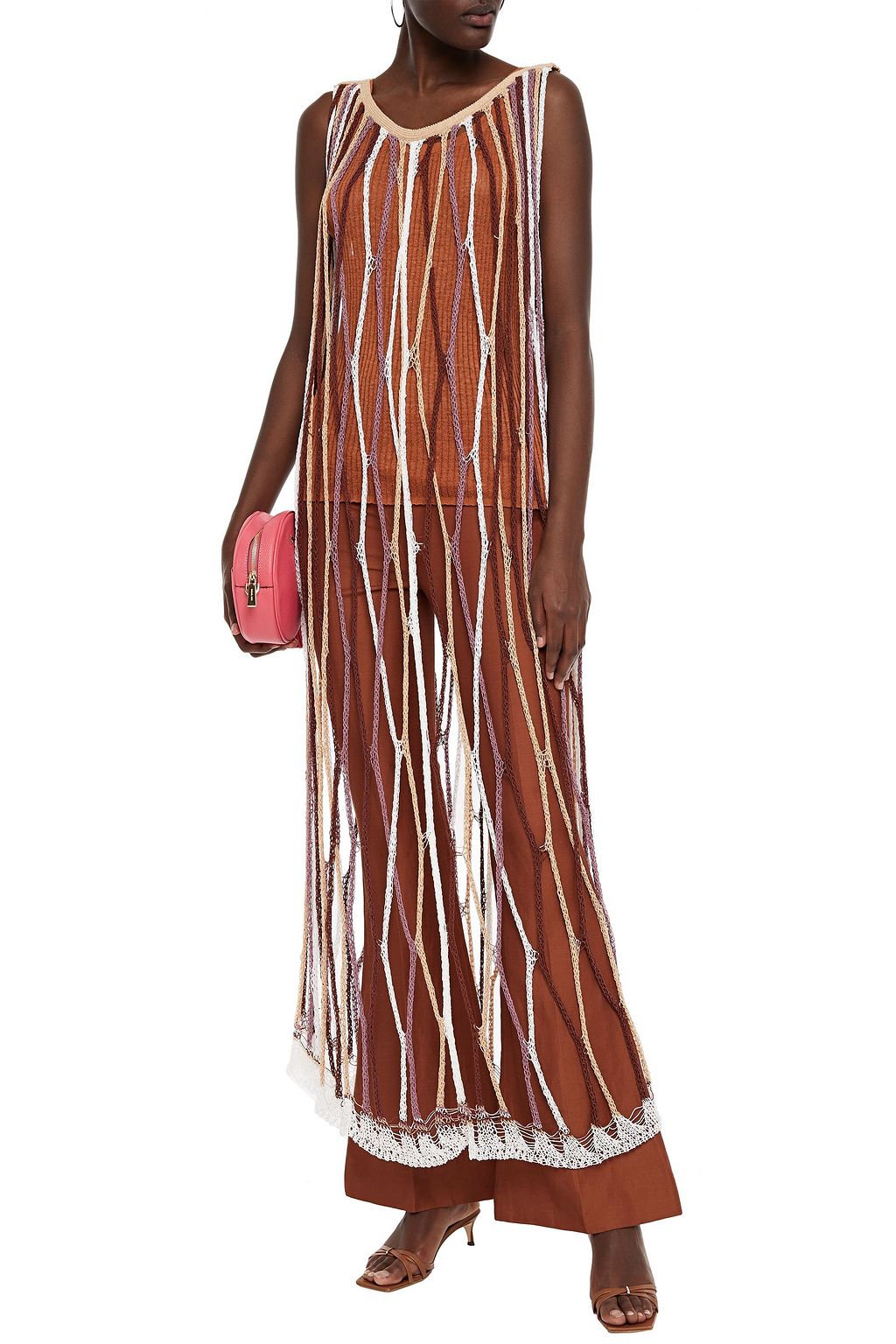MISSONI Open-knit wool-blend maxi dress