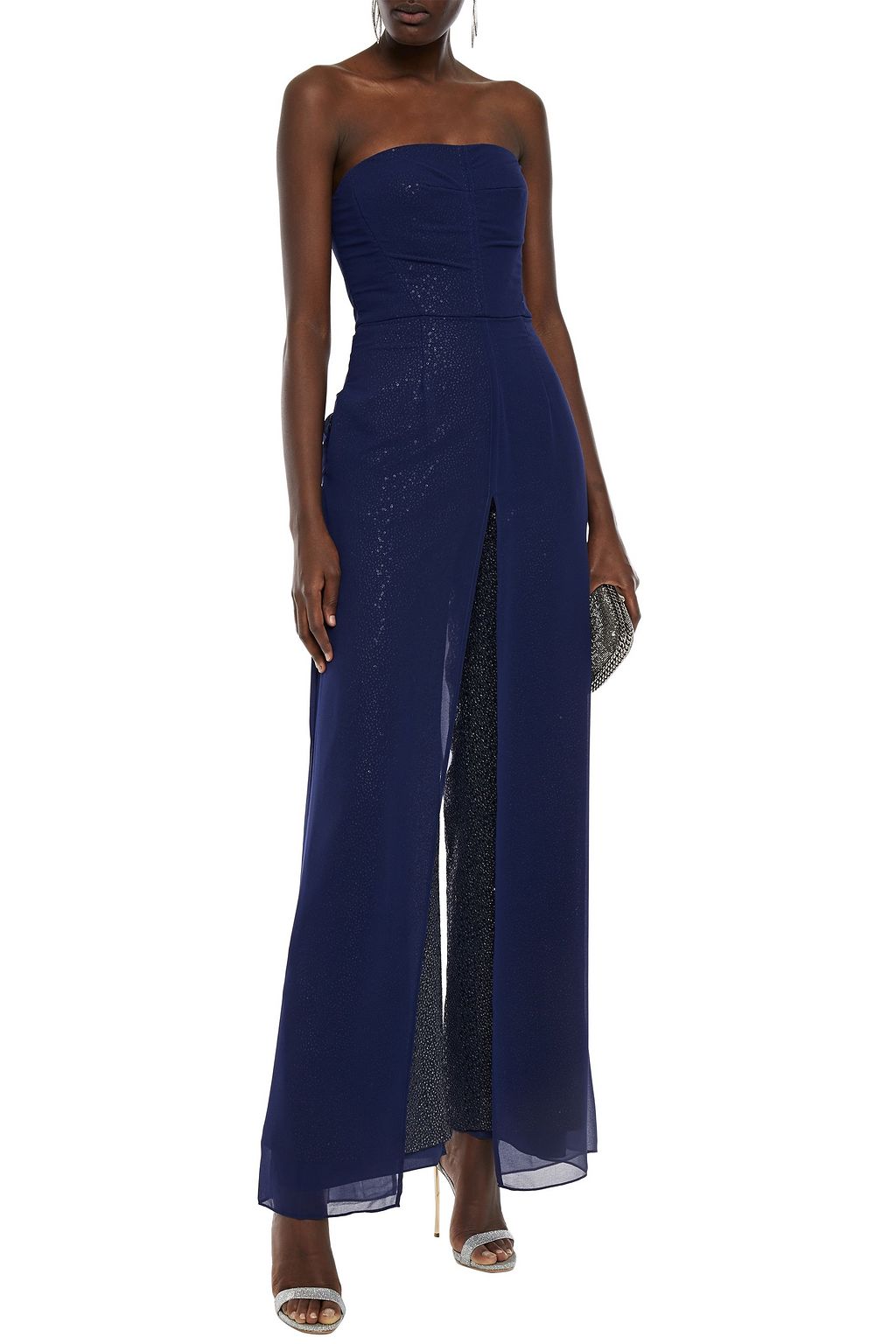 michael kors sequined mesh jumpsuit