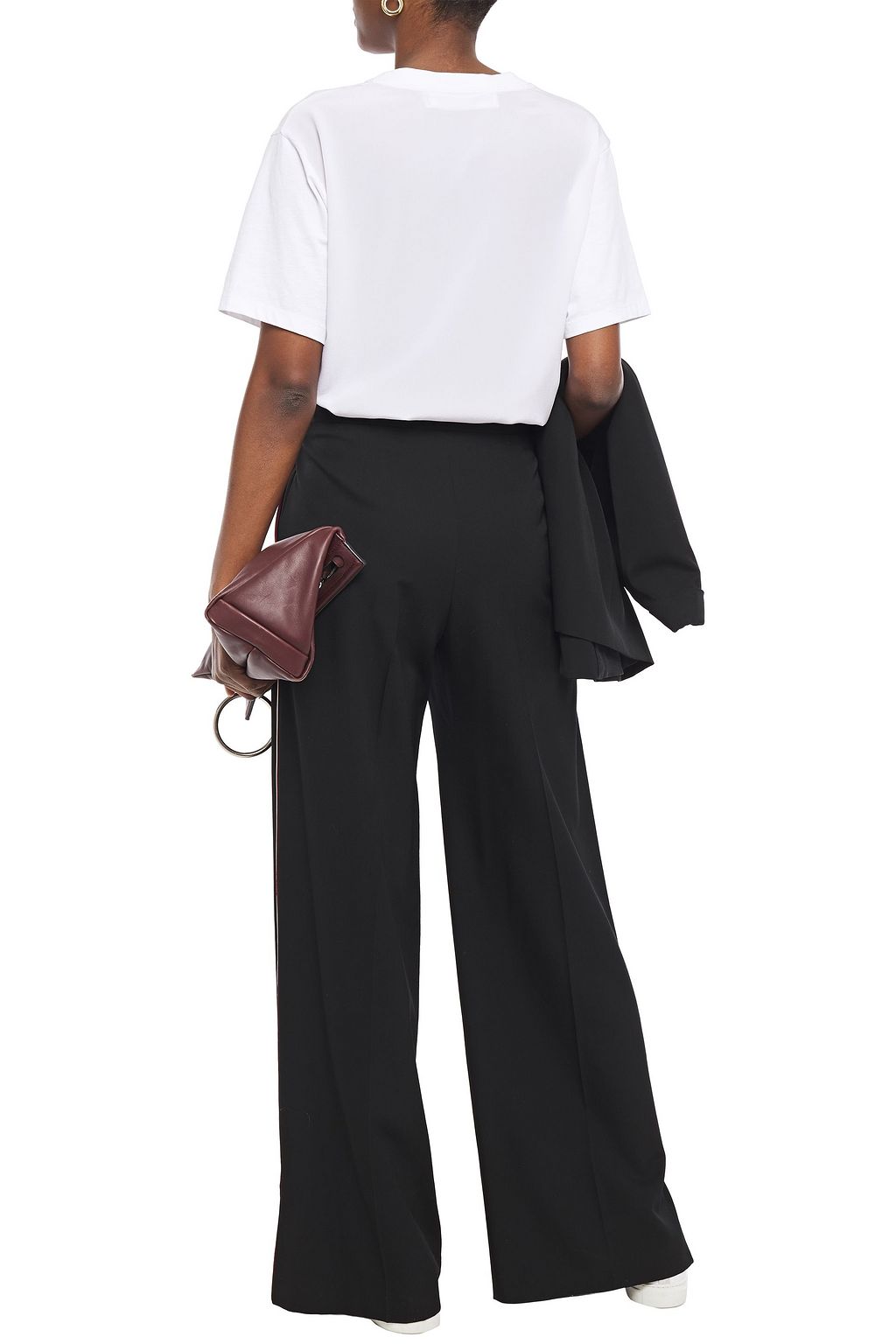 STELLA MCCARTNEY Pleated wool-twill wide-leg pants