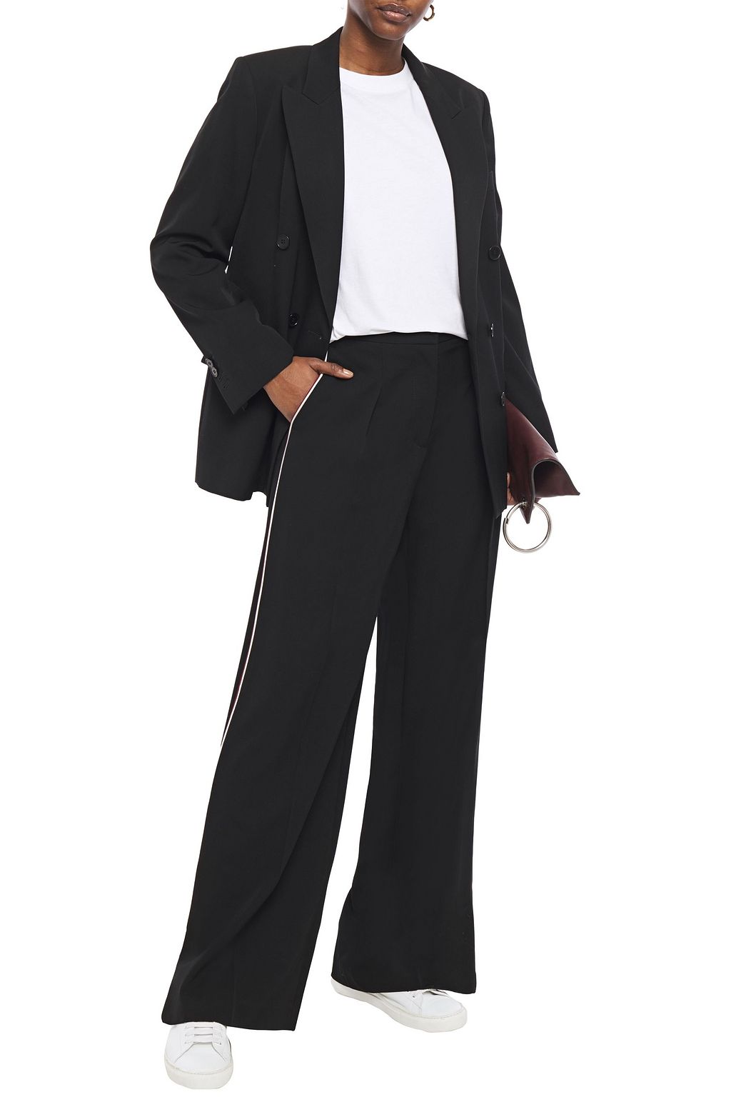 STELLA MCCARTNEY Pleated wool-twill wide-leg pants