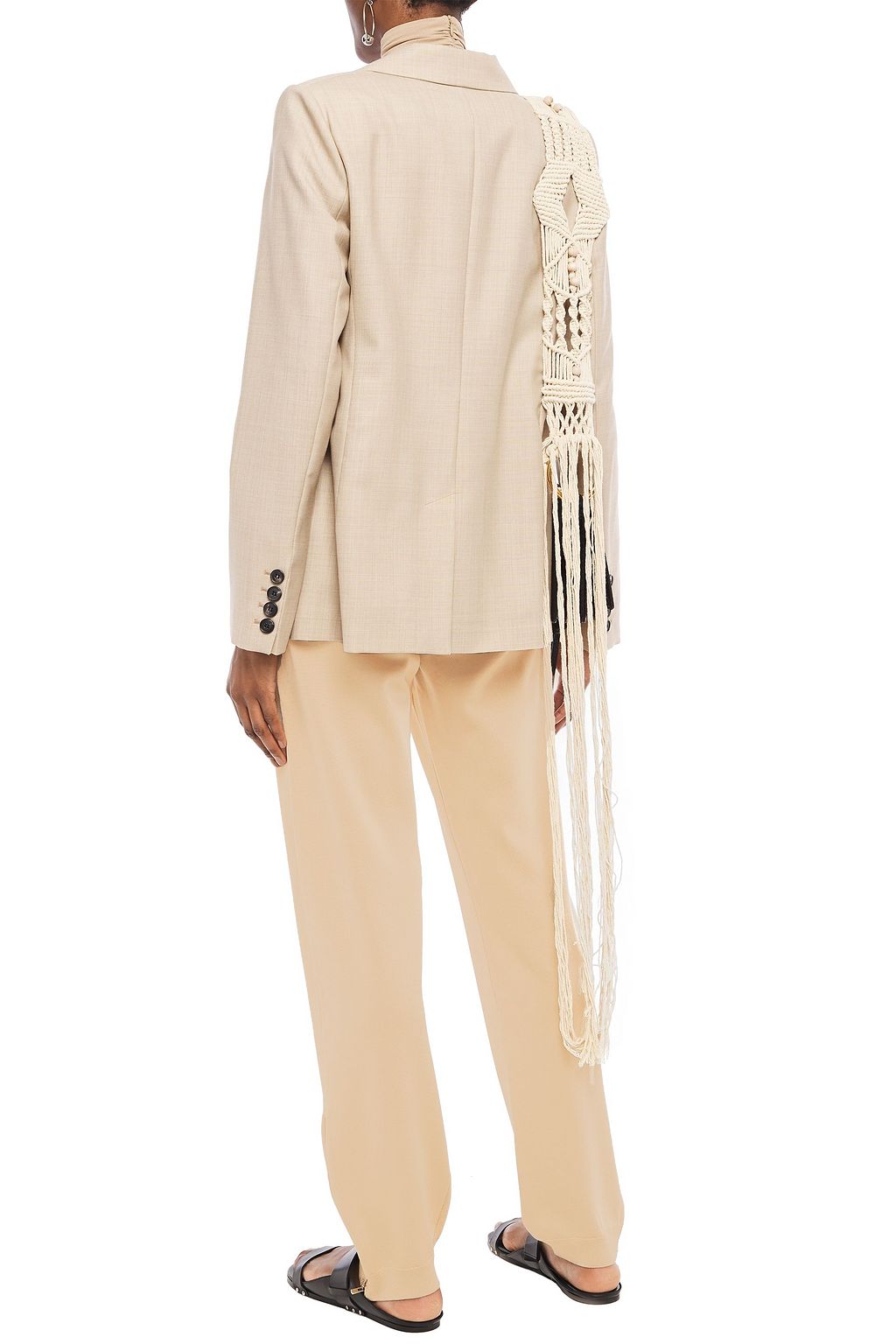 STELLA MCCARTNEY Gathered stretch-knit tapered pants