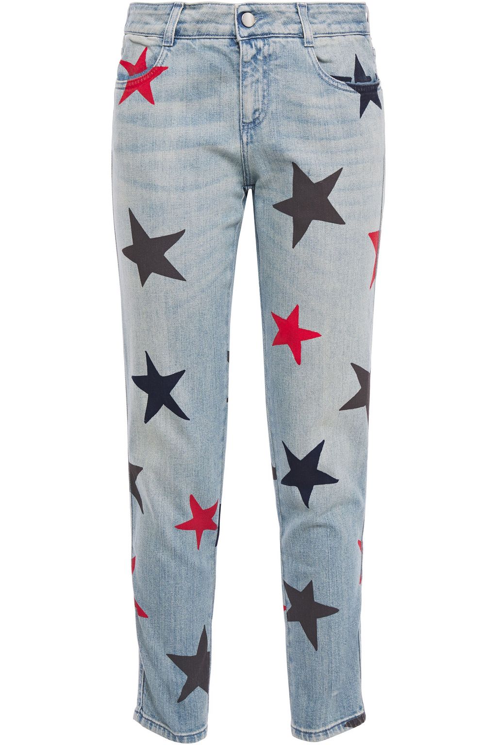 stella cropped mid blue denim