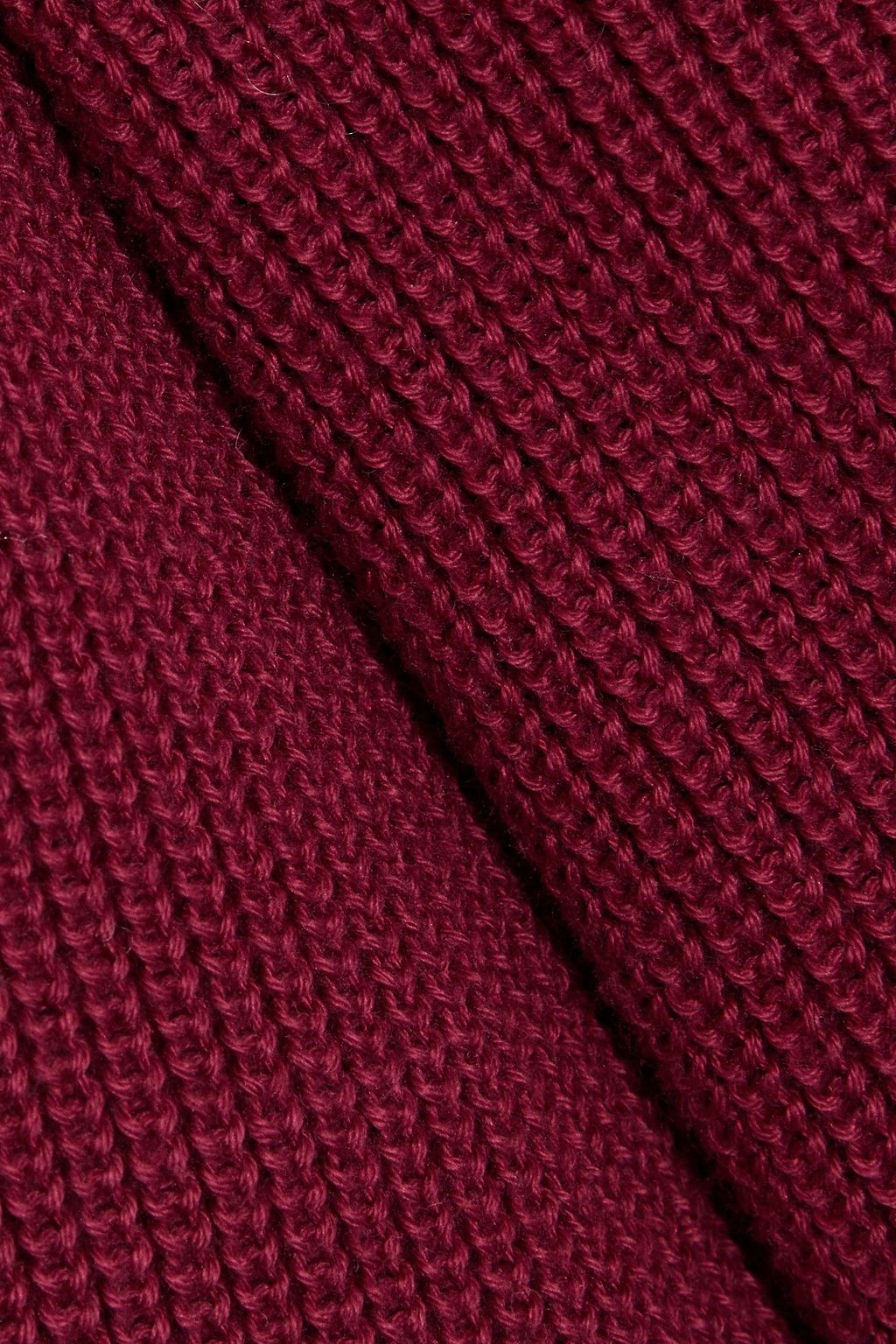 AUTUMN CASHMERE Cutout ribbed cotton sweater