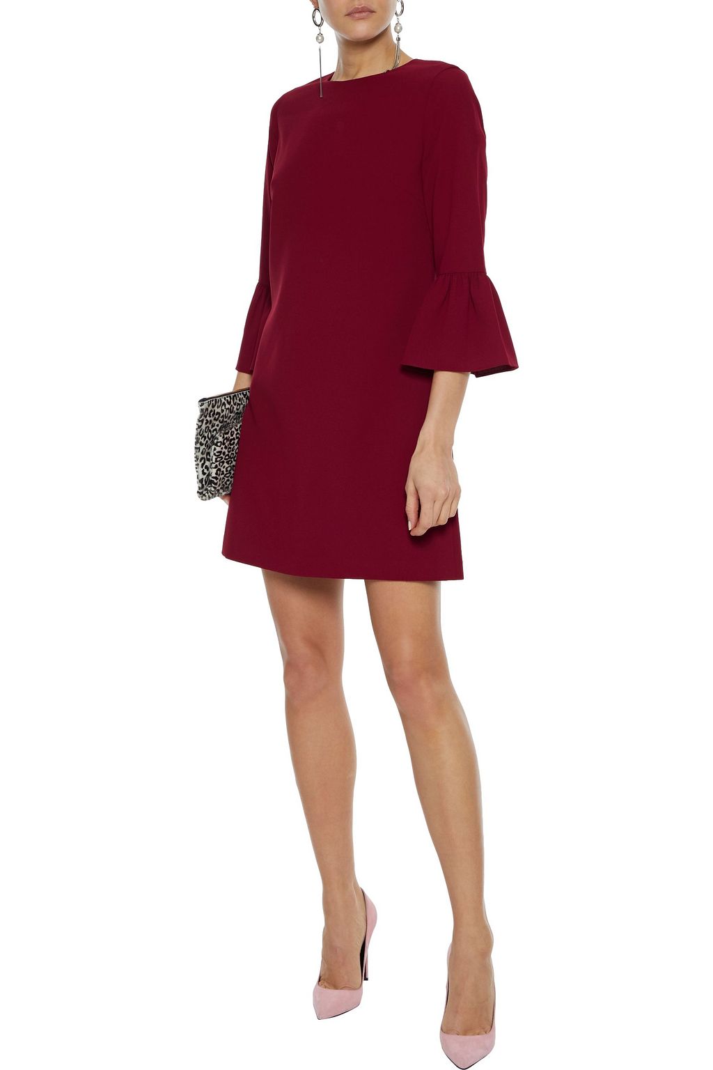 ALICE + OLIVIA Coley ruffled crepe mini dress