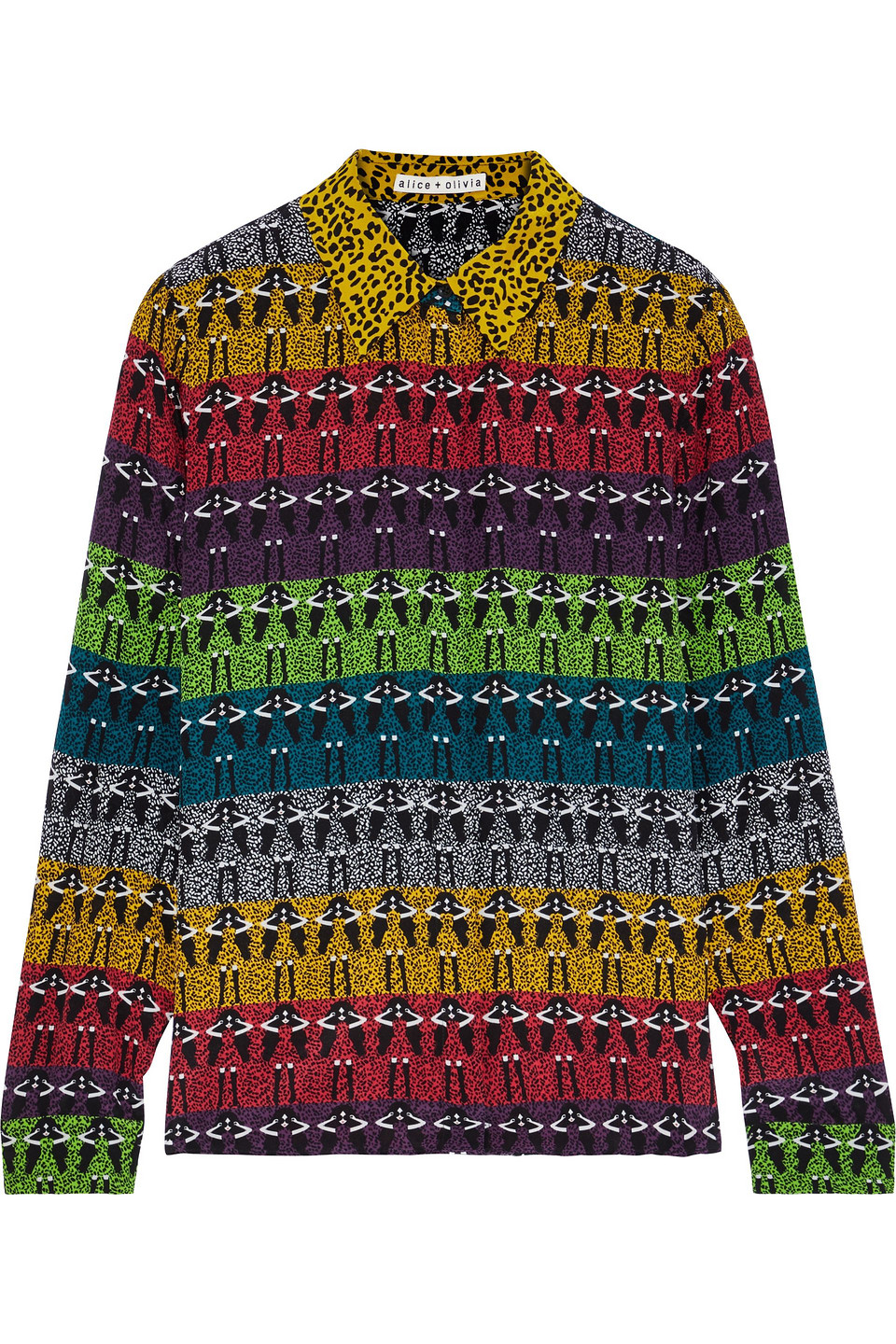 Alice + Olivia Woman Willa Printed Silk Crepe De Chine Shirt Multicolor Size M