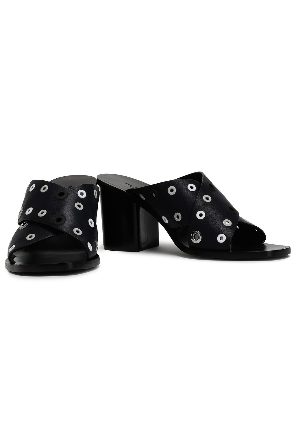RAG & BONE Paige eyelet-embellished leather mules