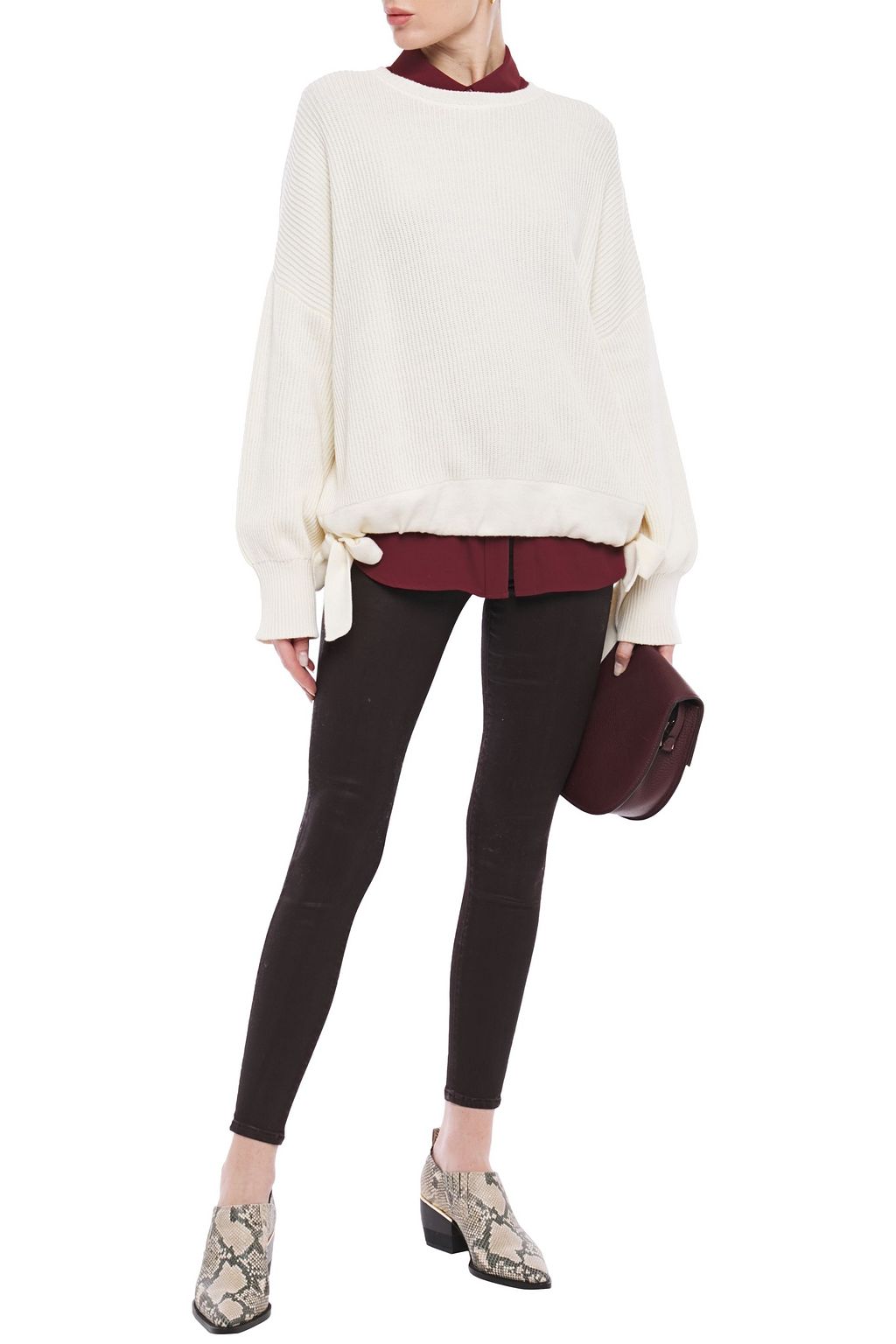 7 FOR ALL MANKIND Coated mid-rise skinny jeans