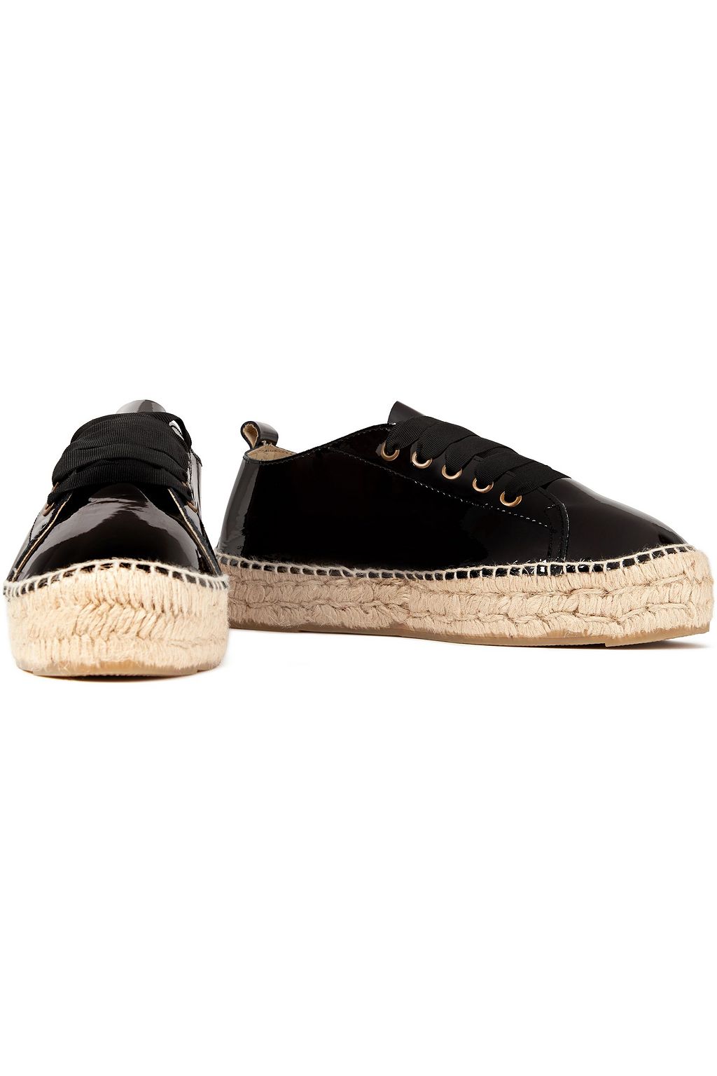 black platform espadrille sneakers