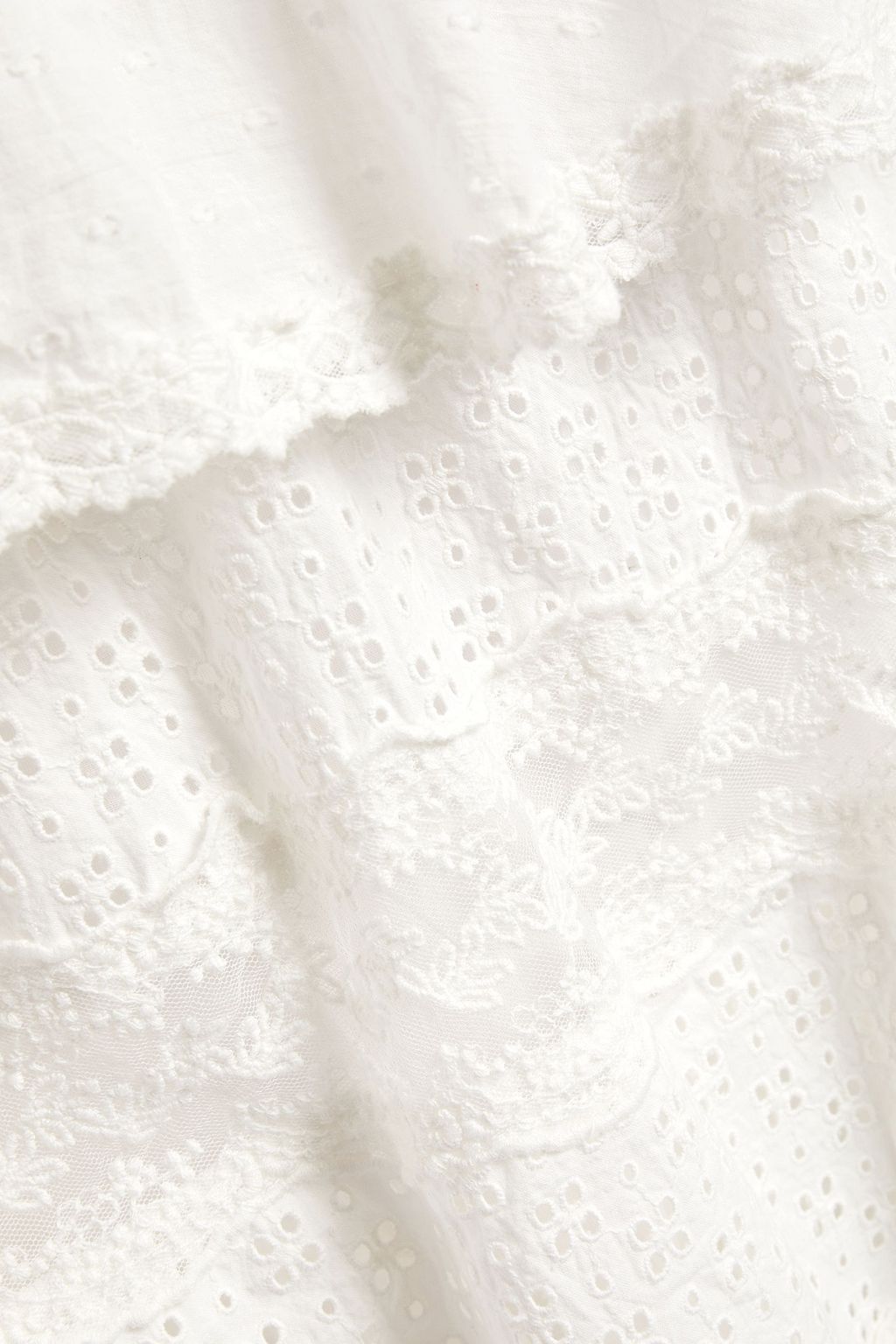 TIGERLILY Elati tiered broderie anglaise cotton mini dress