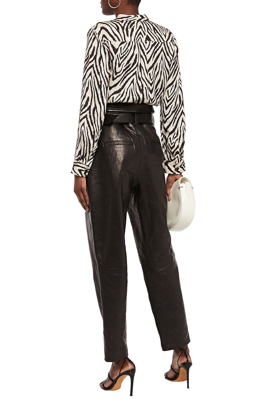 IRO Fekire belted leather tapered pants