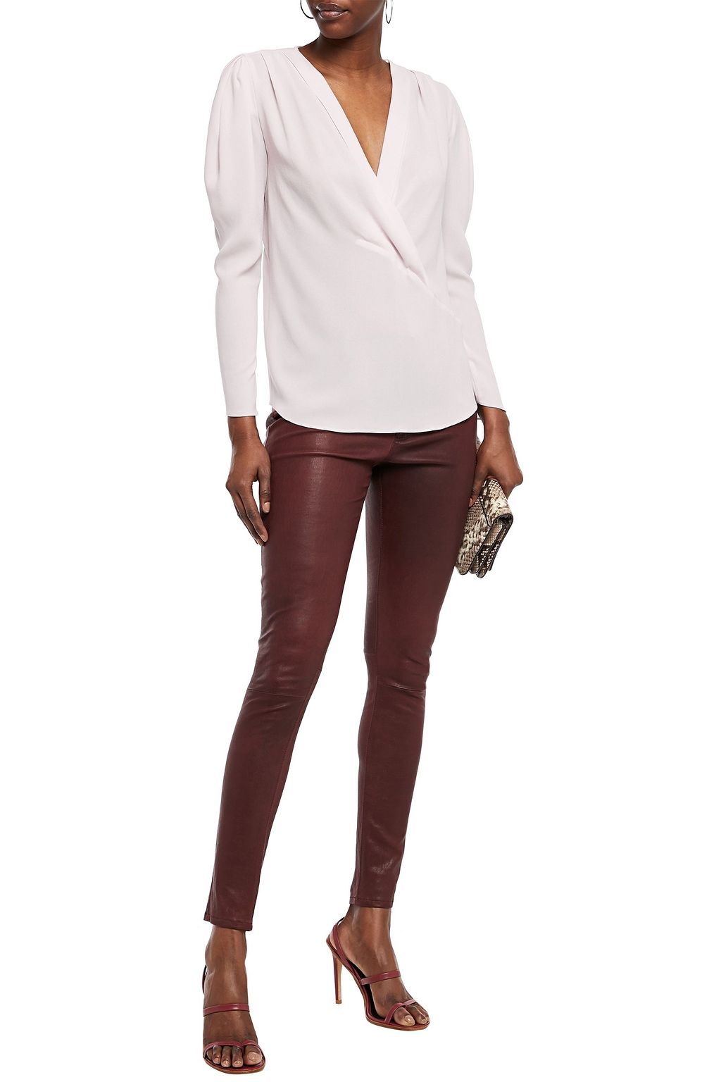 IRO Batcha wrap-effect crepe blouse