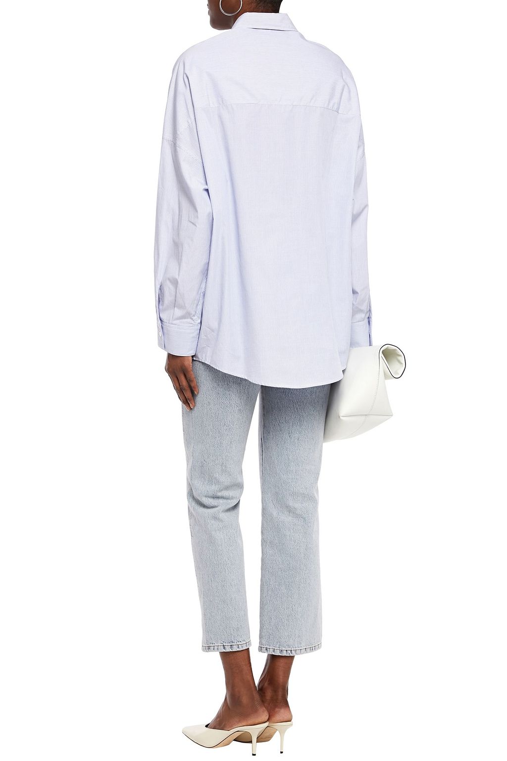 IRO Sett oversized striped cotton-poplin shirt