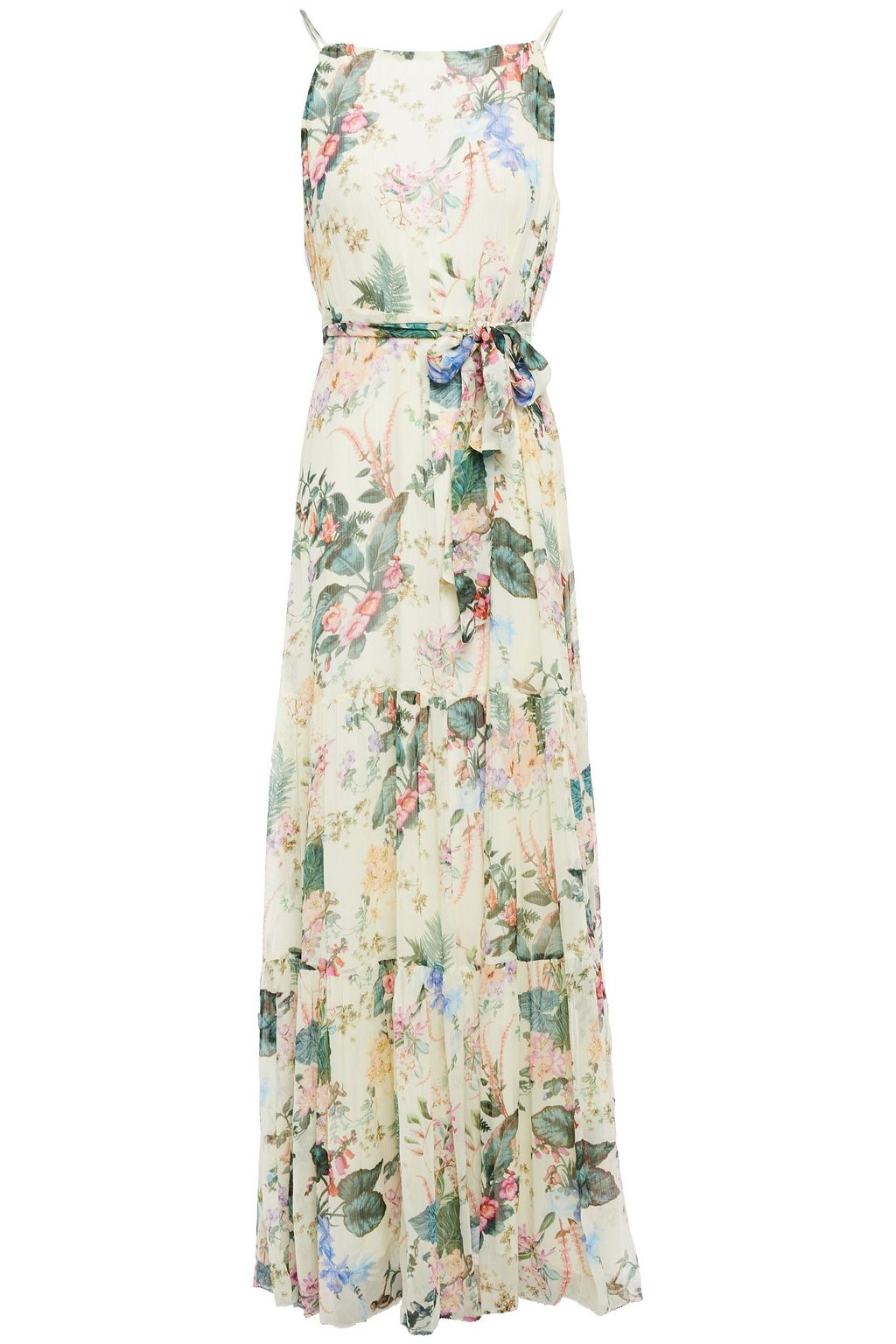 belted floral dress