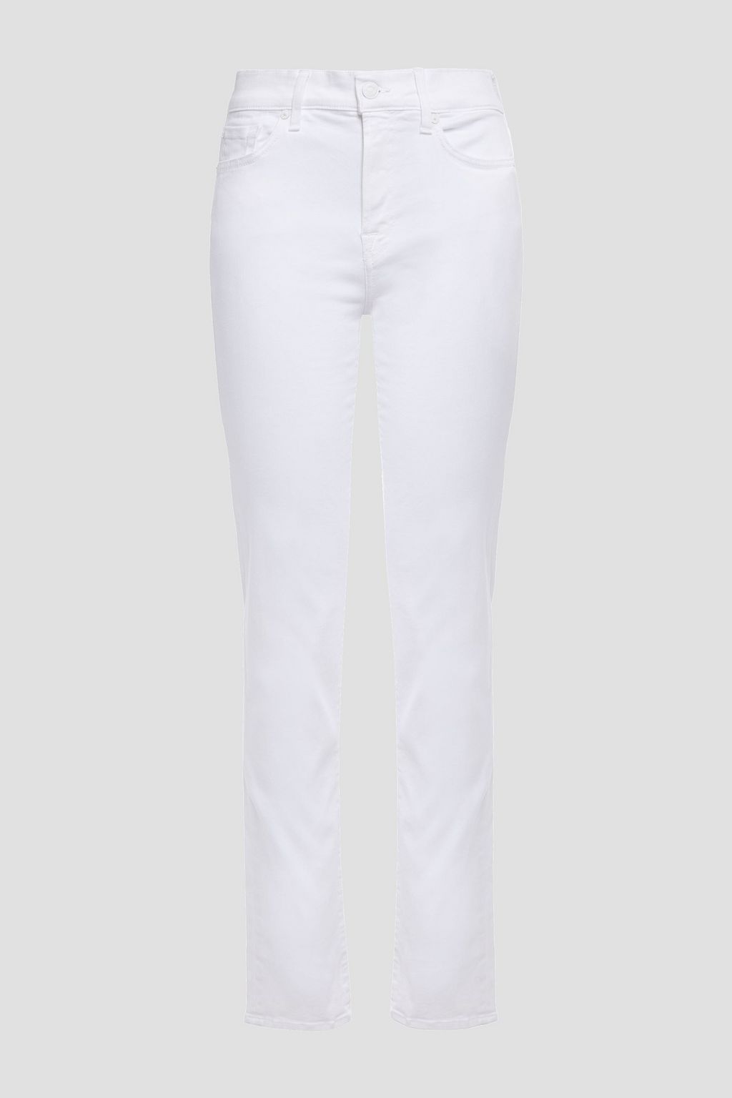 white slim leg jeans