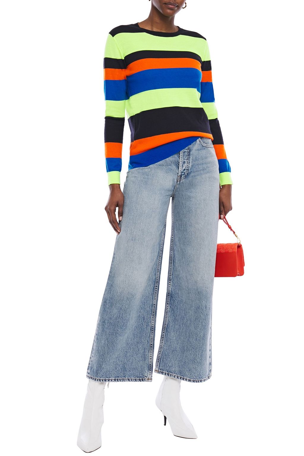CHINTI & PARKER Striped wool and cashmere-blend sweater