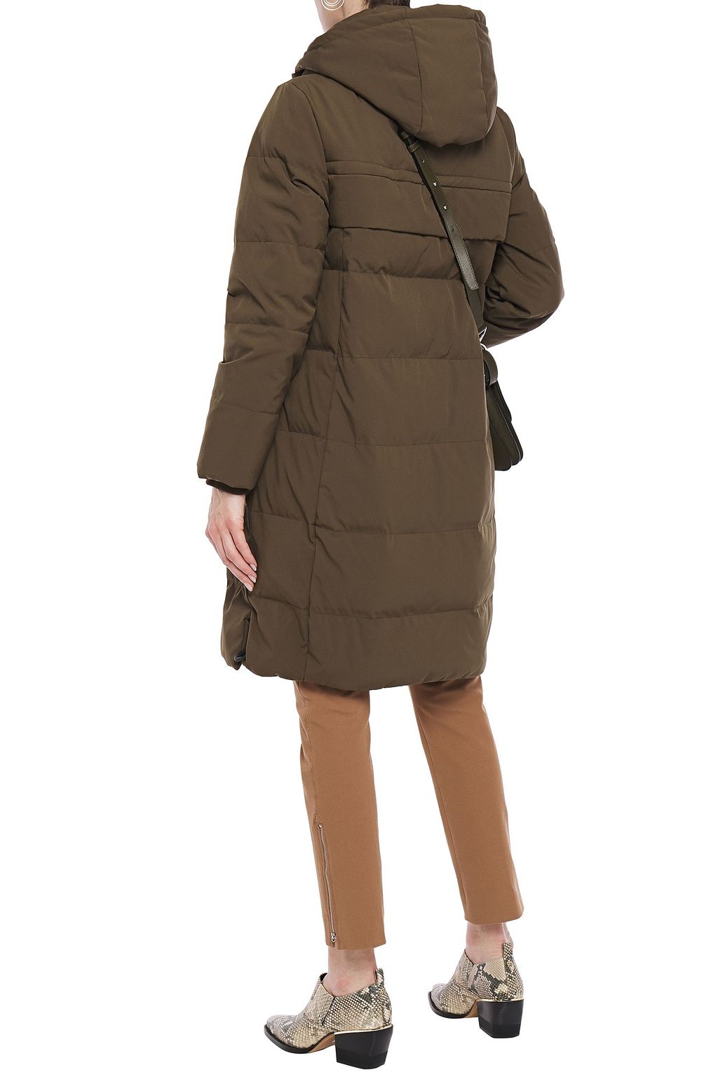 DKNY Quilted shell down hooded coat