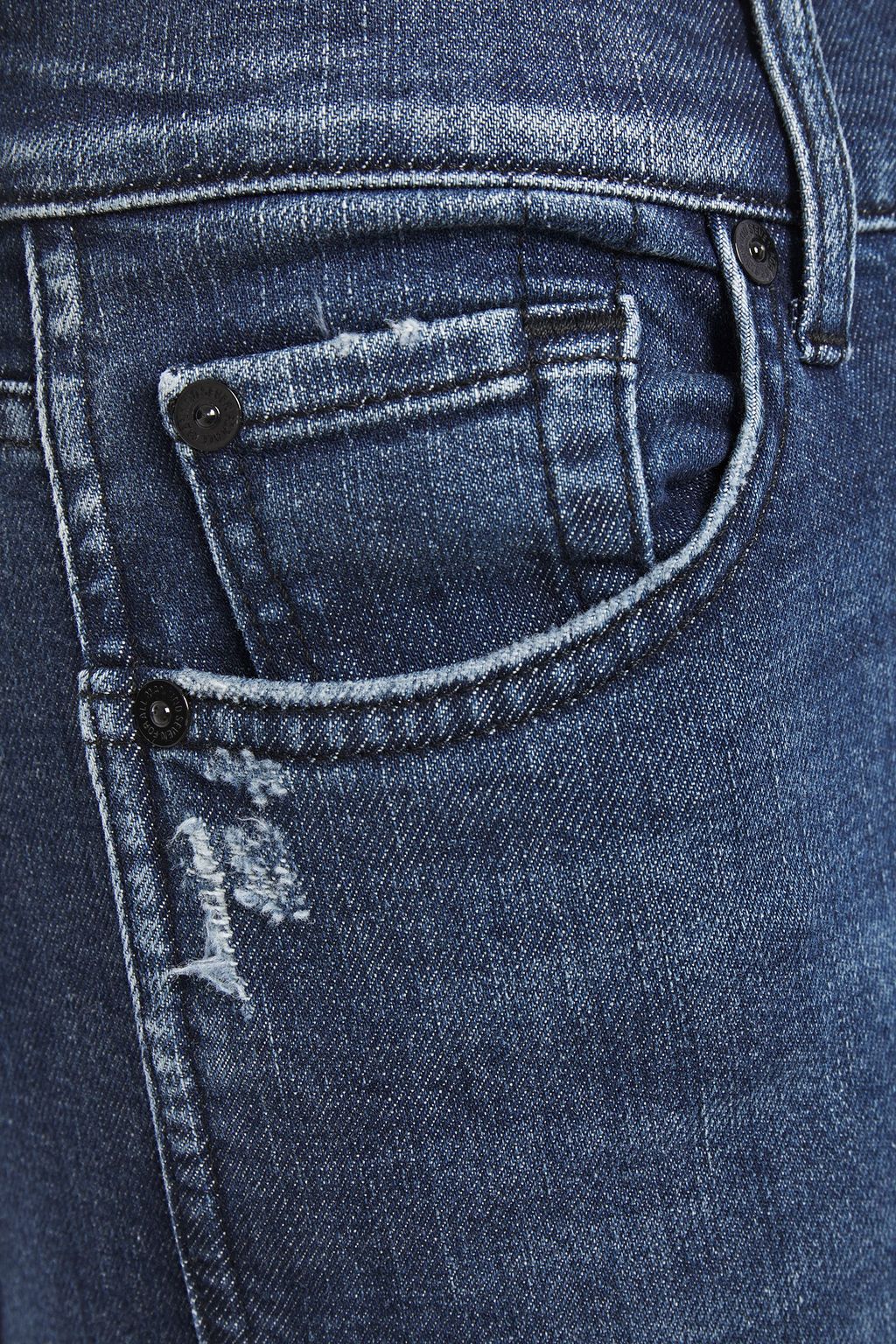 7 FOR ALL MANKIND Cropped eyelet-embellished high-rise bootcut jeans
