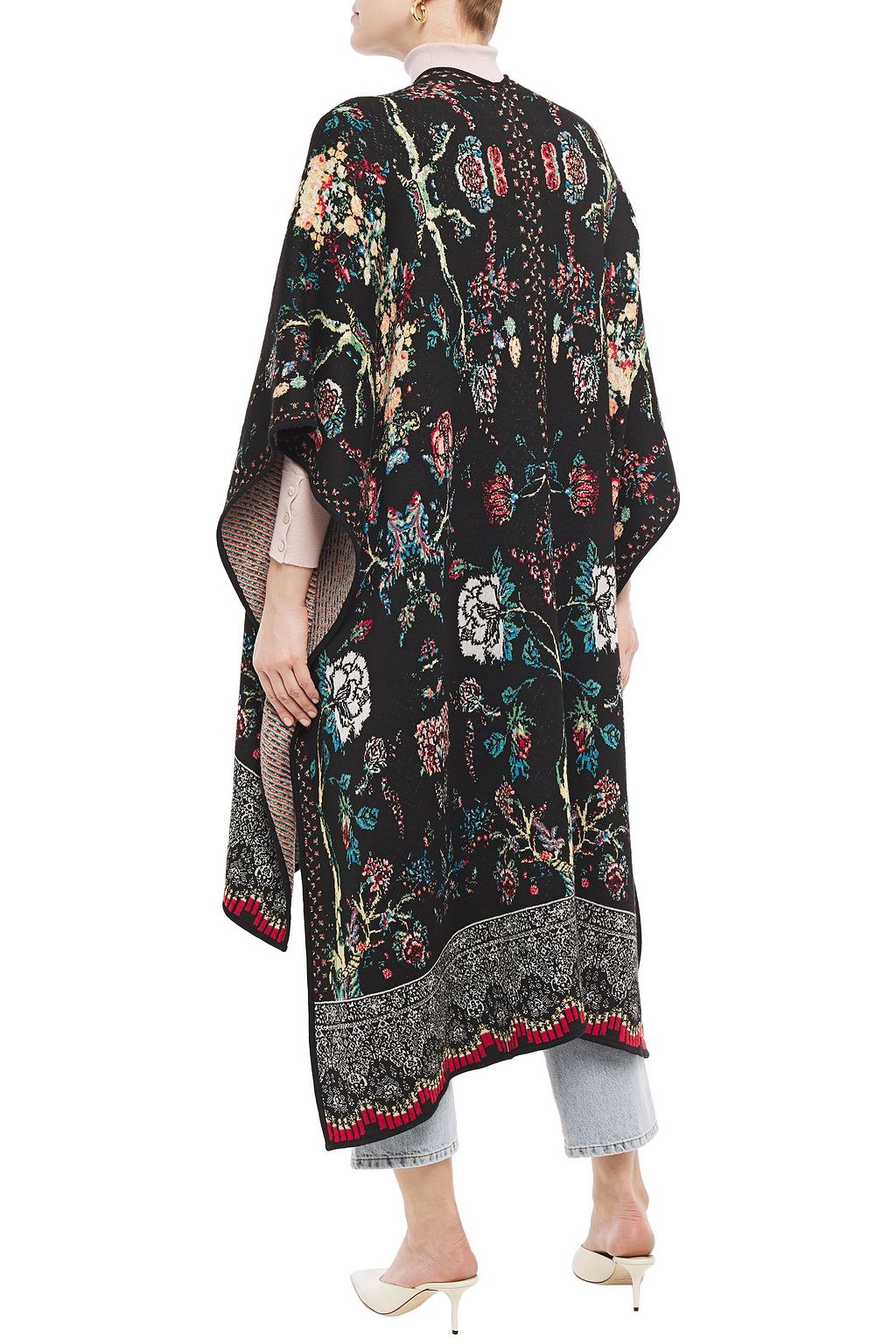 CAMILLA Crystal-embellished jacquard-knit wrap