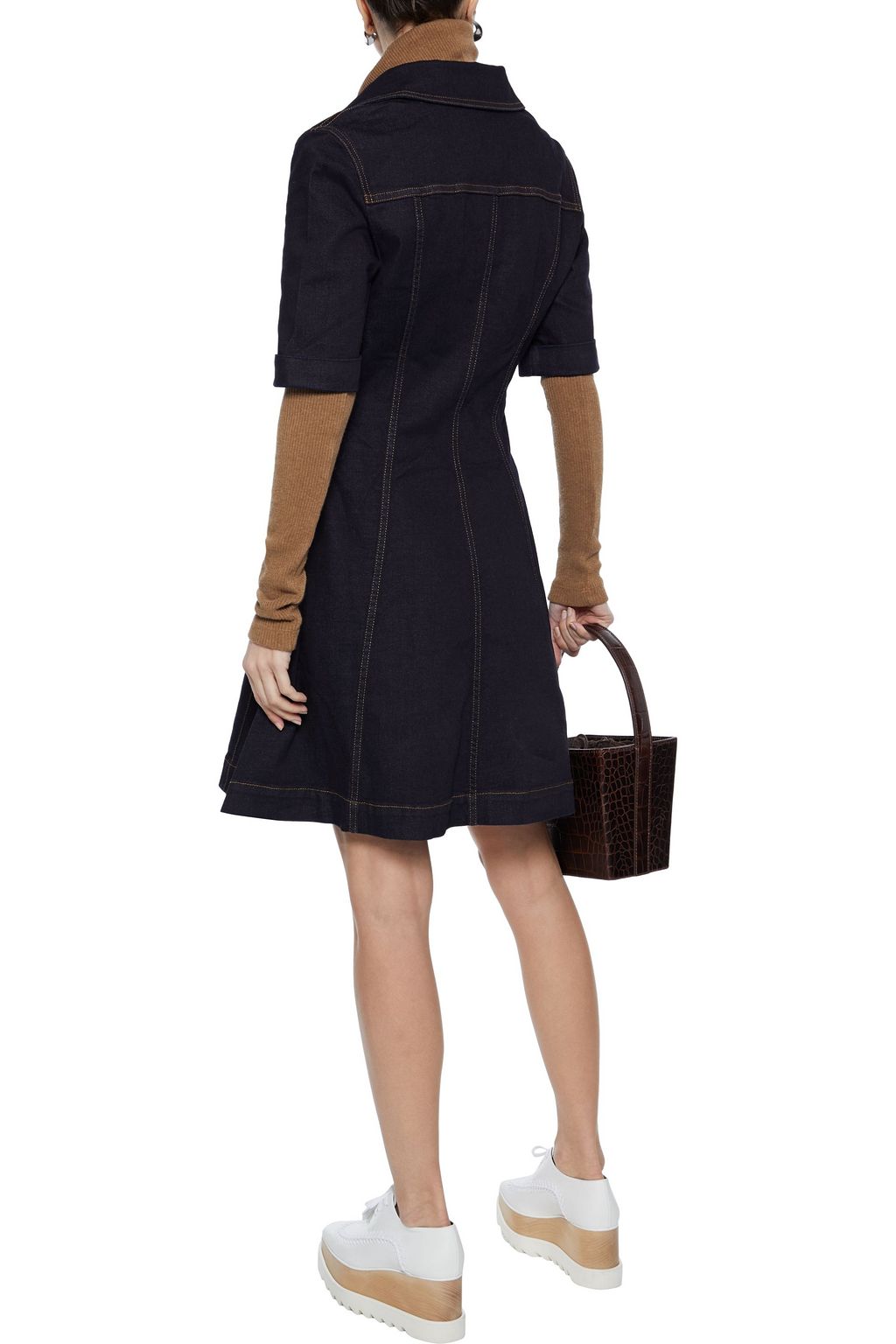 STELLA MCCARTNEY Isabella flared denim mini dress