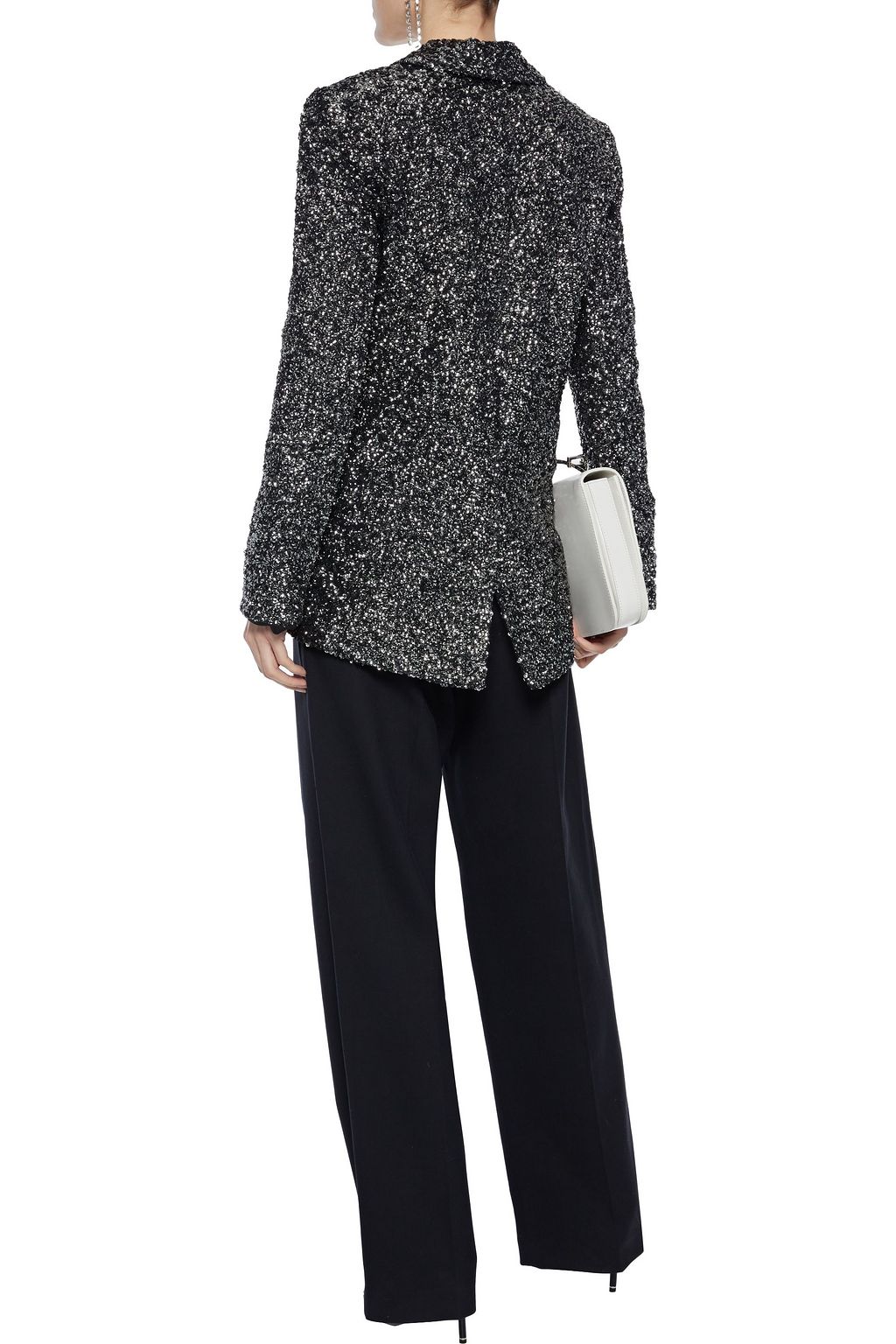 ALICE + OLIVIA Jace oversized sequined silk blazer