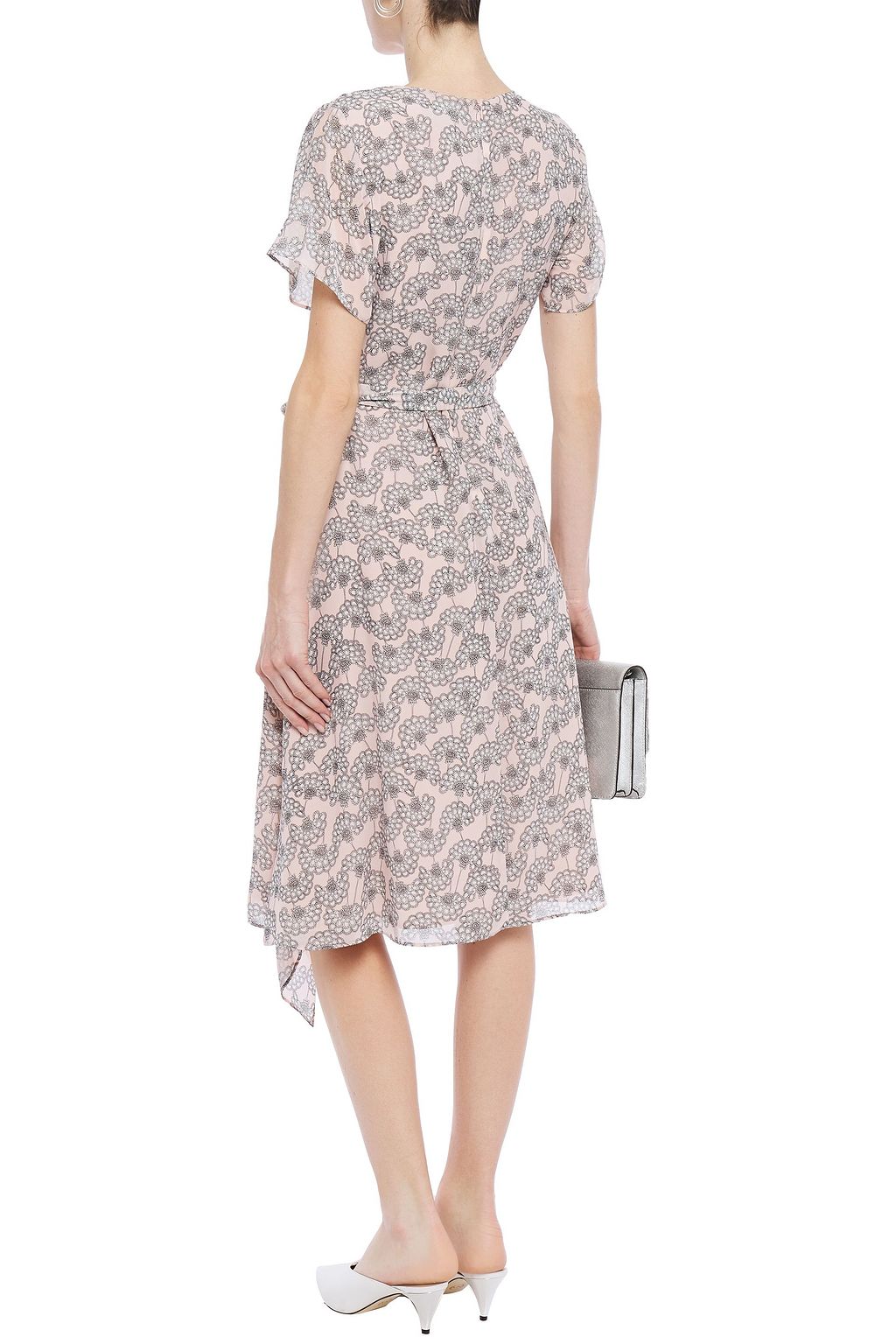 floral printed georgette gown