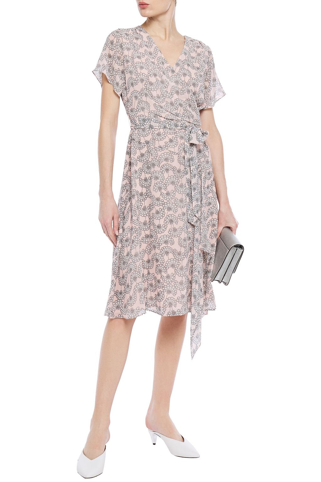 floral printed georgette gown