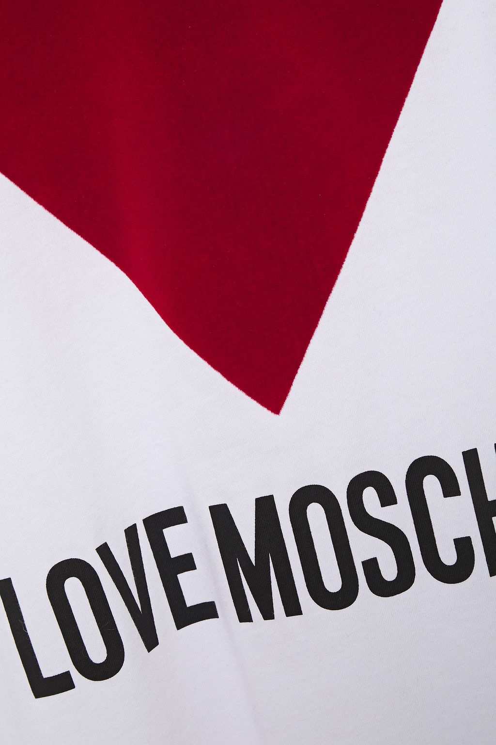 LOVE MOSCHINO Flocked printed cotton-jersey T-shirt
