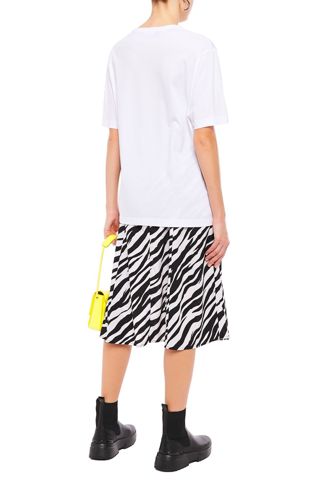 LOVE MOSCHINO Flocked printed cotton-jersey T-shirt