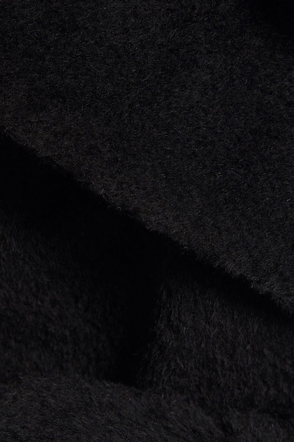 DKNY Belted brushed wool-blend hooded coat