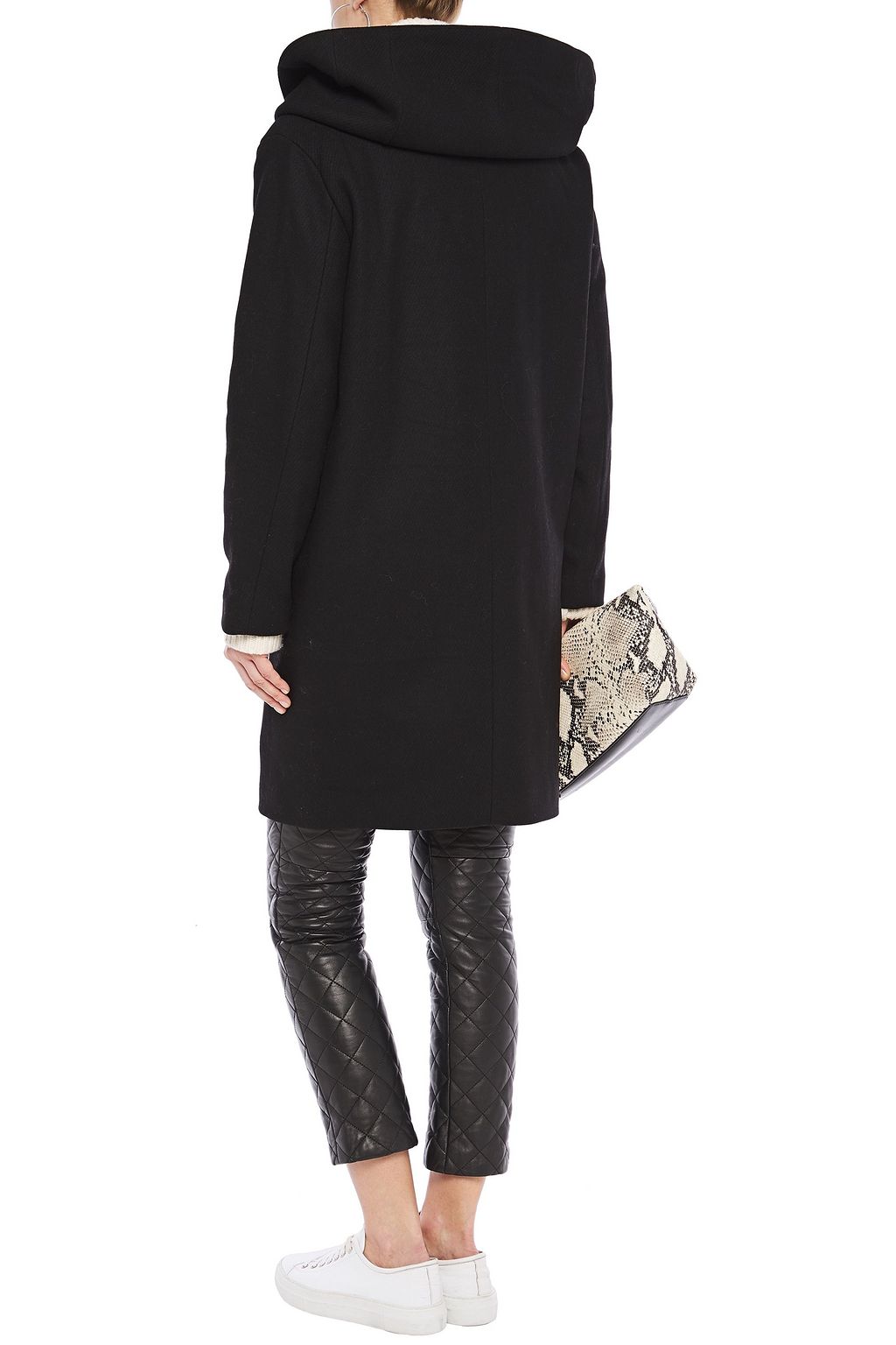 DKNY Brushed wool-blend felt coat