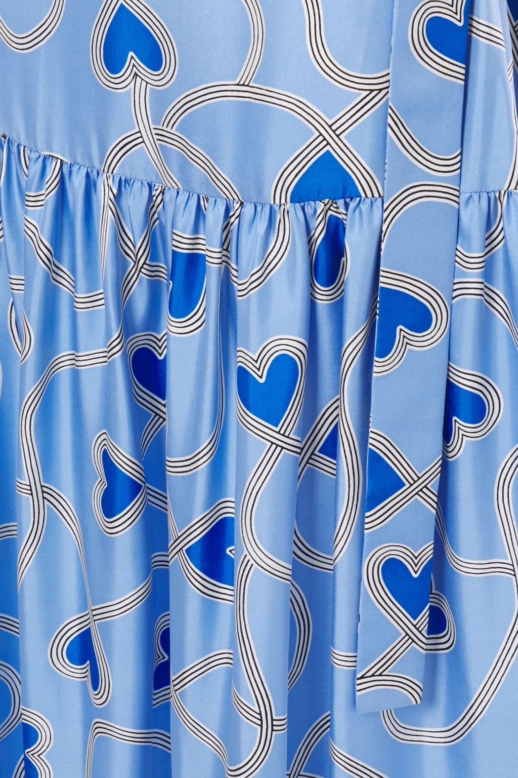 CHINTI & PARKER Gathered printed silk-twill maxi skirt