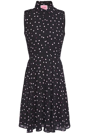 kate spade floral dots ruffle midi dress