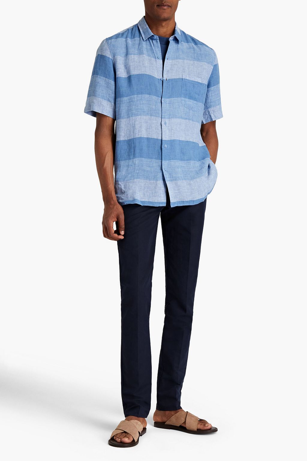 SUNSPEL Checked linen shirt