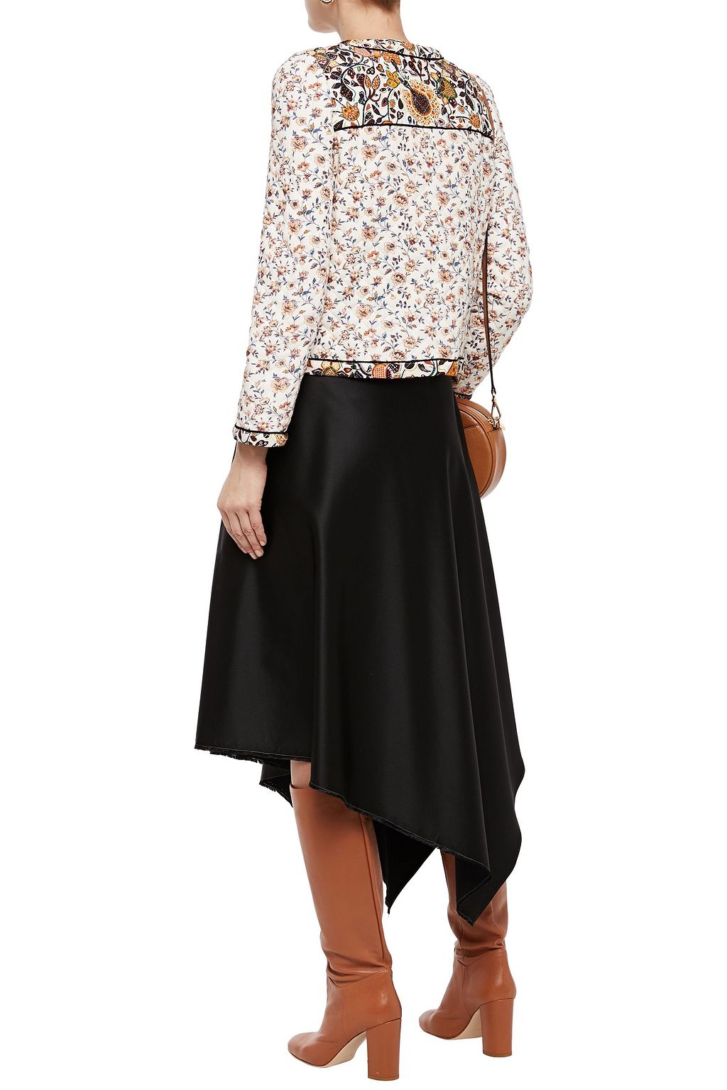 CLAUDIE PIERLOT Quilted floral-print crepe jacket