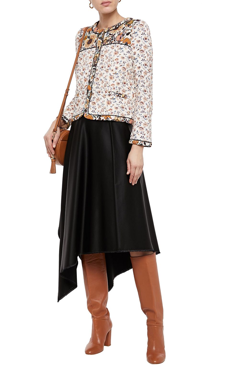 CLAUDIE PIERLOT Quilted floral-print crepe jacket