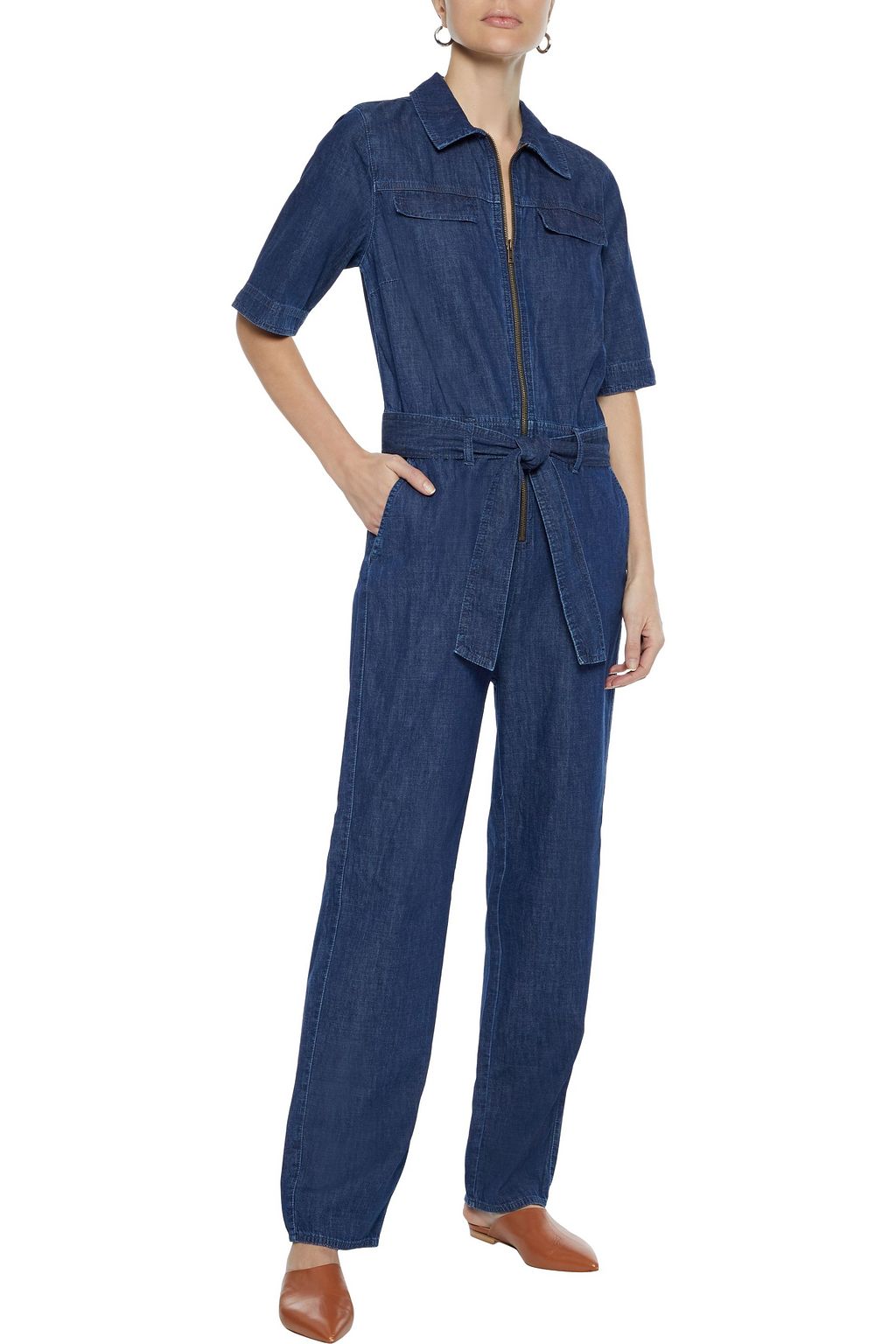michael kors denim jumpsuit