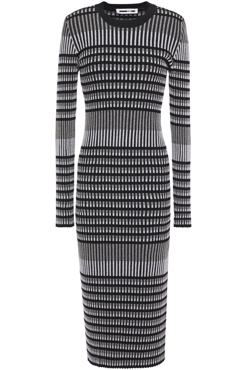 black cotton midi dress