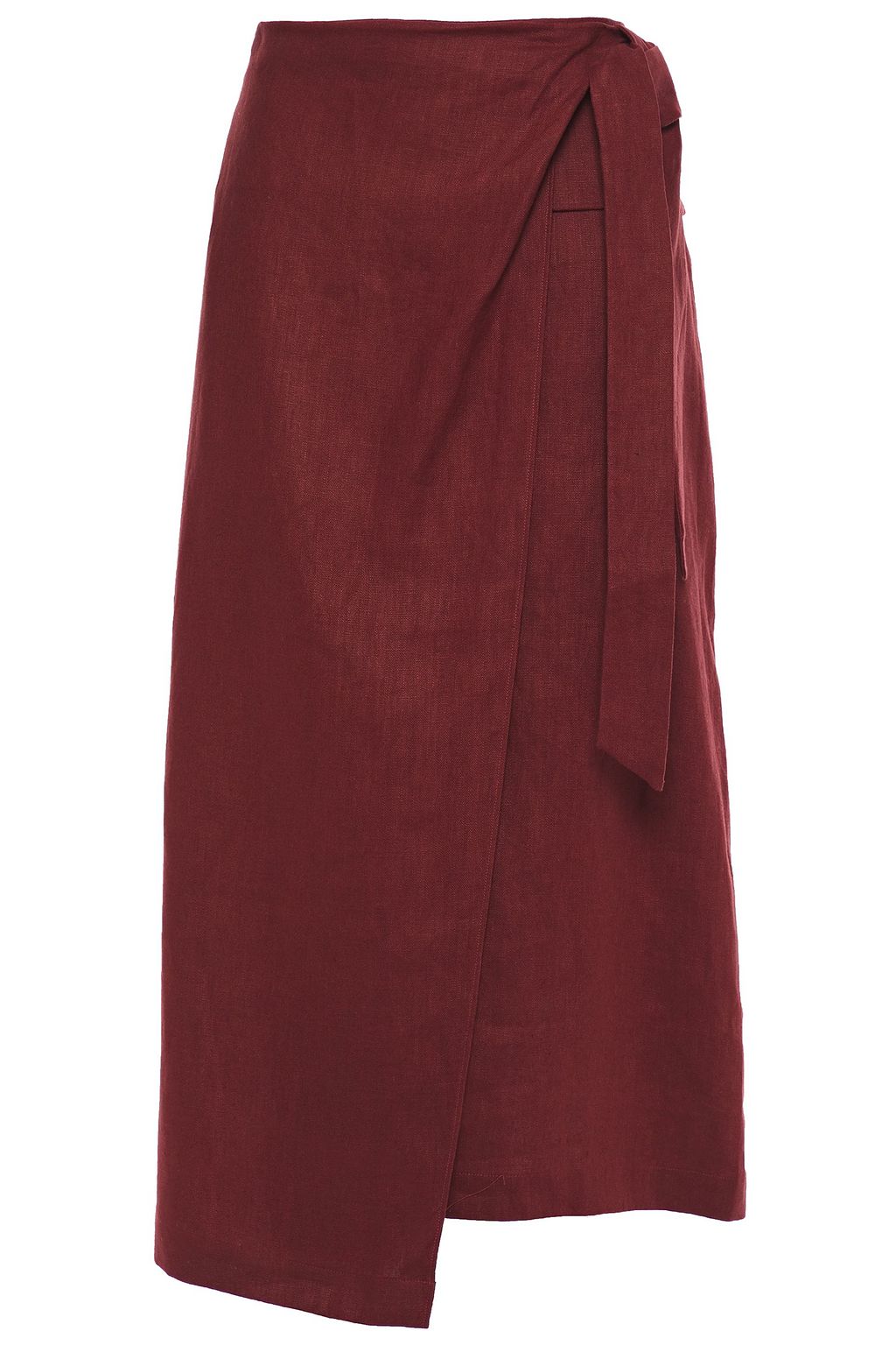 linen wrap skirt midi